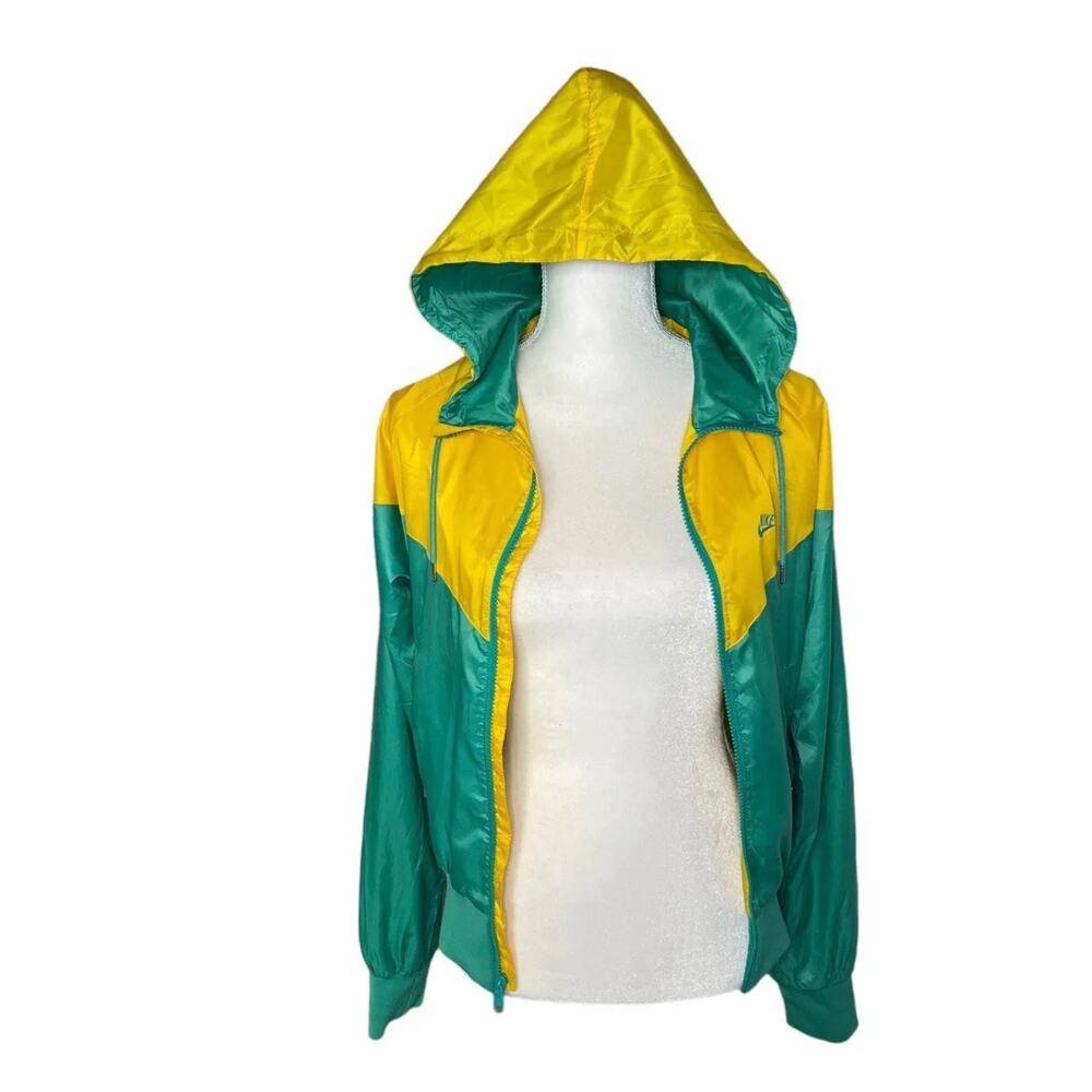 Nike Windrunner Women's Jacket Teal Yellow Windbreaker Jacket Size Small - EUC - Picture 2 of 12